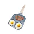 Techmanistan Mini 9x9cm Non-Stick Egg Frying Pan with Wooden Handle, Multi Grids Pancake Pan, Multi Egg Frying Pan Divider Fry Pan. 