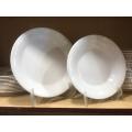Melamine Double Glaze White Dinner/Rice Plates | Pack of 6 | 10 inch. 