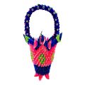 3D Origami Paper Basket Decoration Piece. 