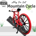 Diecast Metal Bicycle  & Hummer H2 Toy for Kids & Collectors – Alloy Mini Cycle & Car Model with Movable Wheels, Pedals & Stand – Miniature Sports Bike for Gift & Decoration. 