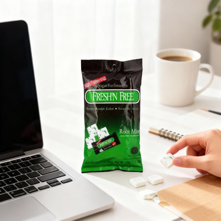 Indonesian%20Fresh'N%20Free%20RootMint%20Refreshing%20Candy%20%E2%80%93%20Available%20in%201,%202,%203,%204,%205,%20&%2010%20pouches%20with%20lower%20prices%20%20Sugar-Free%20Mint%20Sweetlets,%20Cool%20Breath%20Freshener,%20Low%20Calorie,%20Long-Lasting%20RootMint%20Flavor,%20100gm%20Pouch%20(100-Pack)keep%20your%20self%20cool%20now!"%20-%20Image%204