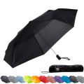 Small Portable Umbrella for Sun & Rain Lightweight Compact Suit with purse and open with button Designed for boys , girls kids, men. 