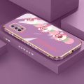 YIWESAN Case For VIVO V19 Neo Case Cartoon Cute Lotso Bear Side New Design Phone Case Square Edge Pattern Silicone Softcase Luxury Plating Casing Full Cover Camera Shockproof Protection Cases. 