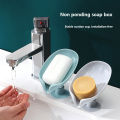 Newstyle Leaf Shape Soap Box Drain Soap Holder Box Bathroom Shower Soap Holder Dish Storage Plate Tray Bathroom Supplies Bathroom Gadge. 
