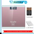Upto 180kg iScale Rechargeable Weight Machine - Digital Heavy Duty Electronic Weighing Scale with Dual LED Display - Heavy Electric Weight Machine With Durable Steel Quality - For Home & Personal Use - Black/Golden/Pink/Silver. 