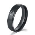 Pack Of 2 - Black Couple Jewelry Her King And His Queen I "Elegant Black King & Queen Stainless Steel Couple Rings – Symbol of Love & Unity". 