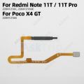 Side Power Button Touch ID Fingerprint Sensor Finger Scanner Flex Cable For Xiaomi Redmi Note 11 11s 12s 11E 11T Pro 4G 5G. 