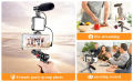 Vlogging Kit for Iphone Android Video Vlog Kits Phone Tripod Phone Holder Led Light and Shotgun Microphone for Phone Camera Vlogging Kit with Led Light & Mic 5 in 1 Vlogging Kit with Tripod Stand Wireless Bluetooth Remote For TikTok & YouTube Videos. 