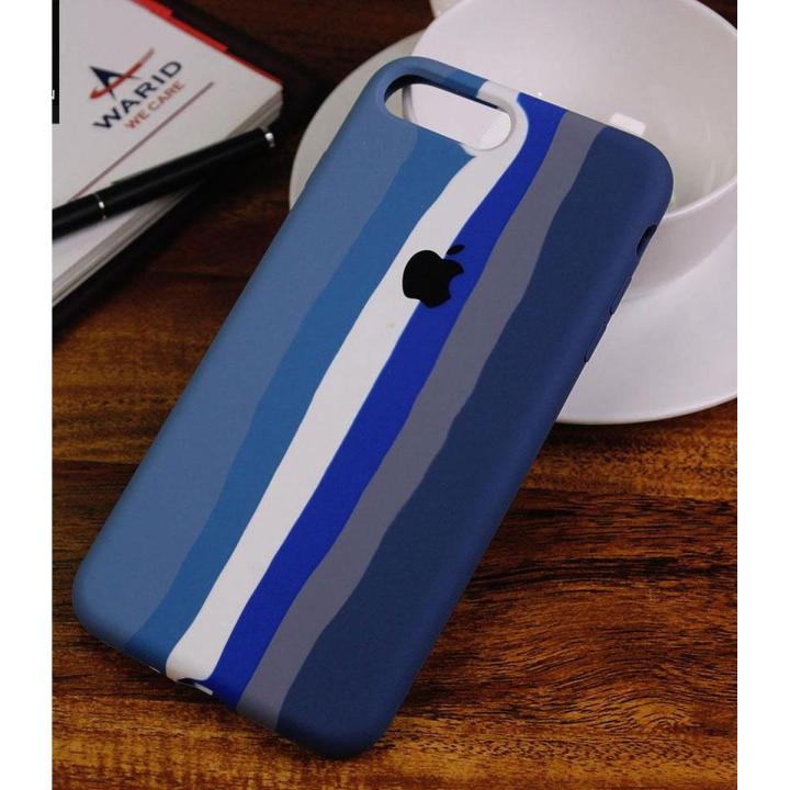 iPhone 7 Plus  Cover - Rainbow Series Liquid Soft Silicon Case