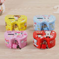 Kids steel metal money box for kids with lock system. 