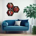 17 inches x font weight print 17 wall decoration number texture self-adhesive canvas individual hexagonal flower pot ECOR three NEXO D set UV. 