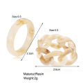 Yfashion Resin Rings Plastic Rings Hand Jewelry Trendy ple Girlfriend Birthday Gift For Women Teen Girls color. 