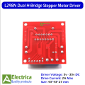 L298N Dual H-Bridge Stepper Motor Driver Module for Arduino DIY by Electrica. 
