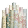 0.53x1m/Roll Embossed Floral Wall Paper 3d Self Adhesive Waterproof Home Decor Bedroom Living Room Wall Decor Peel and Stick Wallpaper. 
