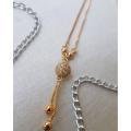 New Fashion Jewelry Golden Chain & Ball Shape Locket Necklace for Girls / Women. 