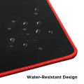 RGB Gaming Mouse With Mousepad - 7 Light Breathing Colours In Mouse & Red Medium Size Mouse Pad All Sides Stitched - USB Wired Gaming Mouse For PC & Laptop - No Side Button - Black & White. 