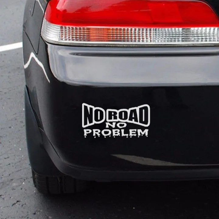 Car%20Sticker%20&%20Laptop%20Sticker%20-%20Funny%20"%20NO%20ROAD%20NO%20PROBLEM%20"%20PET%20Decal%20for%20Car%20Sticker%20Van%20Truck%204x4%20Off%20Road%20Approx.18cm%20x%209cm%20-%20Image%203