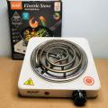 Electric Stove Hot Plate with Ultra-Fast 1000W 2-Minute Rapid Heating, Easy-to-Clean Surface, and Automatic Shut-Off Safety for Efficient Cooking, Boiling, and Noodle Preparation". 