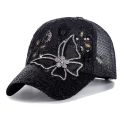New Fashion Women Cap Butterfly Flower Pendant Baseball Cap Female Outdoor Adjustable Streetwear Summer Trucker Hat. 