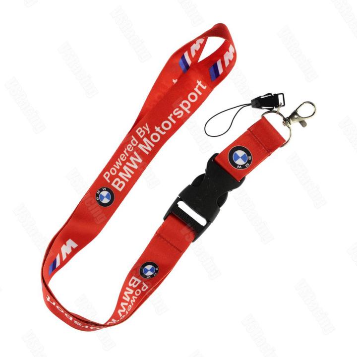 JDM For BMW Motorsport Cellphone Lanyard Racing Car Keychain ID Holder Mobile Neck Strap 320i 325i 525i 528i 535i 740Li
