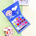 19 Colors Cute Cartoon Pattern Shimmer Matte Sequins Blush Multicolor Makeup Eyeshadow Palette Children Stage Makeup Beauty. 