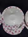 6PC - 5.5 inch, fine bone china floral small bowl, chinese rice bowls ceramic, kitchen bowl porcelain, ice cream bowl. 