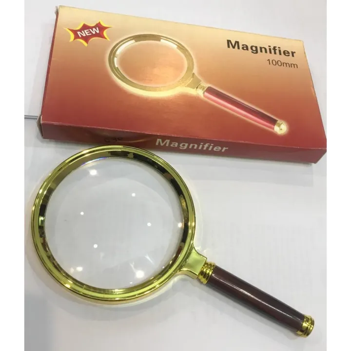100mm%2010x%20Handheld%20Jewelry%20Magnifier%20Magnifying%20Glass%20Red%20Brown%20Handle%20100%20mm%20/%2010X%20Jewelry%20Loupe%20for%20School,%20Offices,%20Doctors%20-%20Image%202
