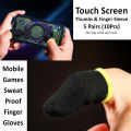 3 Pairs (6Pcs) of Finger Gloves for Thumb Gloves Pubg Free Fire Finger Sleeves Accessories Controller For Pubg Mobile Trigger Triger gamepad Free Size Fits All. 