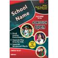 Admission Open Academy Red Gray - Board and Chart Graphics Flex sheet Panaflex Penaflex pana pena flex for Learning Education and Decoration of Class Room of School and College with customise Your School and Teacher Name. 