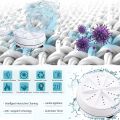 Portable Ultrasonic Washing Machine, 4 Modes, Mini Turbo Washer, with Usb Power and Bottom Suction Cup Turbo Sanitizer Washing Machine, for Home, Business, Travel, College Room, Rv, Apartment. 