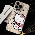Couples Cute KT cat Case For ITEL P55 5G Phone Case. 