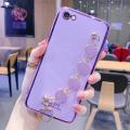 For iPhone 6s Plus / iPhone 6 Plus Back Cover + Love Heart Bracelet Luxury Glossy Shiny Plating Bumper Ladies Case Soft Silicone Protective Phone Cases. 