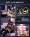Mini Projector, ClokoWe WiFi Projector with Projection Screen 1080P Full HD, 14000 Portable Video 4K Projector Compatible with iphone TV Stick PS5 HDMI USB, Multimedia Home Movie Theater Projector. 