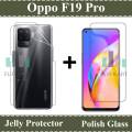 Oppo F19 Pro Glass Protector Tempered Glass Screen Protection Polish Glass + Back Clear Jelly Protector Soft Film Protection Hydrogel Film Protector For Oppo F19 Pro. 