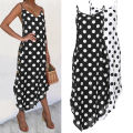 Pick for you Celmia Womens Ladies Summer Beach Polka Dot Sundress Evening Party Cocktail Midi Dress. 