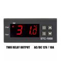 STC-1000 AC 220V Two Relay Output Digital Temperature Controller Thermostat 1m Sensor for Incubator. 
