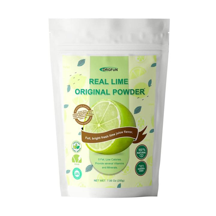 Original Lime Powder, Whole Lime Juice Freeze Dried Powder, Fresh Squeezed Lime Juice 200 gm