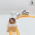 Alsimba Hello Kitty Gauge Electric Train Set Toy For Kids Boys & Girls - Operated Battery - Pink. 