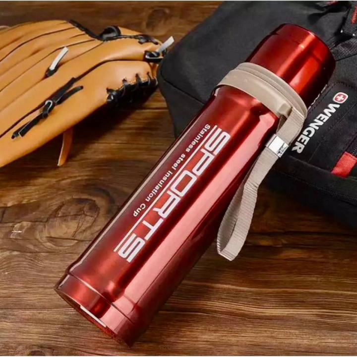 Red Cool Sports Vacuum Flask Stainless Steel Water Bottle