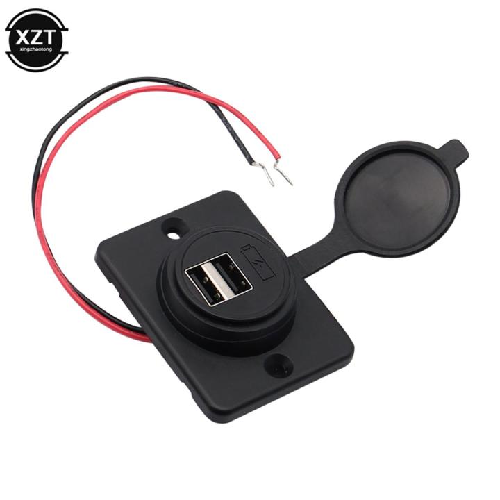 2 Port USB Car Phone Charger Adapter Dual USB Charging Power Outlet 4.2A for 12V 24V Auto Motorcycle Adapters Socket Charger