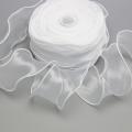 (25 yards/5 yards )55mm Wave Silk Organza ribbon Bow material for hair ornament gift wrapping decoration lace ribbons. 