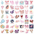 50pcs Axolotl Kawaii Stickers Mixed Cartoon Pet Salamander Decal DIY Toys Bicycle Helmet Motorcycle Skateboard Sticker for Kids Gifts Toys. 