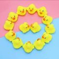 GP--- D 6pcs Baby Bath Toy Cute Little Yellow Duck with Squeeze Sound Soft Rubber Float Ducks Play Bath Game Fun Gifts for Children. 