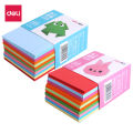 Yuthorite Deli 6406 6407 74813 74814 colored paper crane origami paper-cut set note paper. 