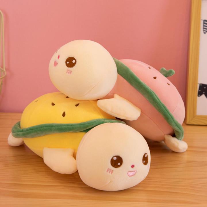 Cute cartoon watermelon turtle doll plush toy rag doll boyfriend sleep with pillow to send girl gifts