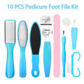 10PCS Professional Pedicure Tools Set, Foot files Callus Remover for Feet Foot Care Kit with Nail File Hard Skin Remover Pedicure kit for Cracked Heels and Dead Skin Callus Shaver for Men Women Ideal Gift. 