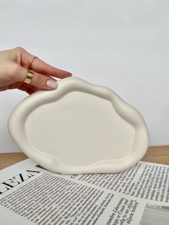 Concrete Jewelry Tray | Cloud Shaped Bathroom Tray | Catchall Tray for New Home Gift | Birthday Gift for Friend Minimal Coffee Table Decor | Customise Product.