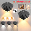 Magnetic Suction Without Wiring Motion Sensor LED Night Light Body Induction Lamp USB Rechargeable Wall Mount No Need To Punch Holes. 