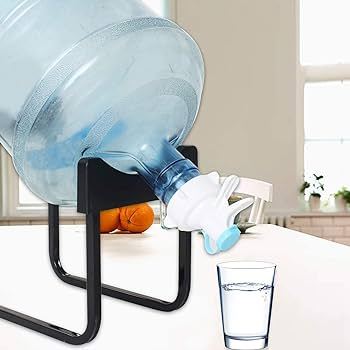Water Dispenser Stand, Portable Stainless Steel Water Jug Stand  Water Bottle Stand Rack with Water Spouts Dispenser