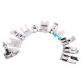 11Pcs Presser Foot Feet Set, Zig Zag, Straight Stitch Foot, Roller Foot, Snap On Sewing Machine Foot Presser Feet Set Fits for Singer, Brother, Janome Low Shank Sewing Machines. 